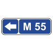 Дорожный знак 6.14.2 «Номер маршрута» (широкий) (металл 0,8 мм, III типоразмер: 450х1350 мм, С/О пленка: тип Б высокоинтенсив.)